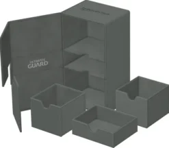Ultimate Guard Twin Flip'n'Tray Deck Case 200+ XenoSkin Monocolor Grey
