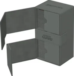 Ultimate Guard Twin Flip'n'Tray Deck Case 200+ XenoSkin Monocolor Grey