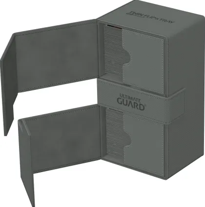 Ultimate Guard Twin Flip'n'Tray Deck Case 200+ XenoSkin Monocolor Grey