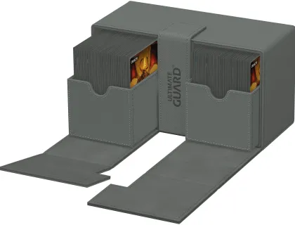 Ultimate Guard Twin Flip'n'Tray Deck Case 200+ XenoSkin Monocolor Grey