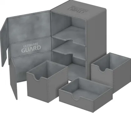 Ultimate Guard Twin Flip'n'Tray Deck Case 160+ XenoSkin Grey