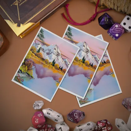 Ultra Pro - Bob Ross APEX Sleeves: Mighty Mountain Lake