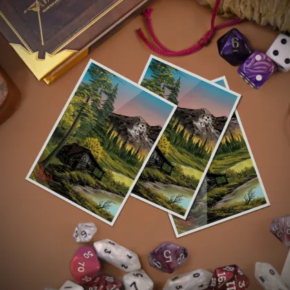 Ultra Pro - Bob Ross APEX Sleeves: Mountain Retreat