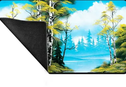 Ultra Pro - Bob Ross Stitched Playmat: Lakeside Path