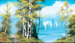 Ultra Pro - Bob Ross Stitched Playmat: Lakeside Path