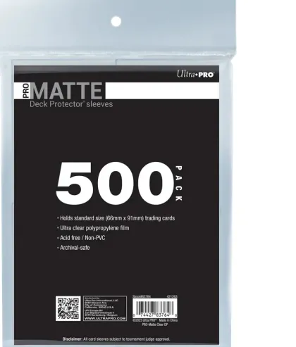Ultra Pro - Deck Protectors Matte: Clear (500 stuks)