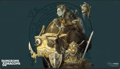 Ultra Pro Dungeons and Dragons - Black Stitched Playmat: Planescape - Turn of Fortune's Wheel