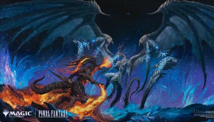 Ultra Pro Magic: The Gathering - Final Fantasy Holofoil Playmat: Ifrit vs. Bahamut