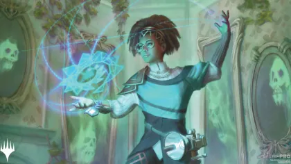 Ultra Pro Magic: The Gathering - Duskmourn: House of Horror Commander Playmat: Zimone, Mystery Unraveler