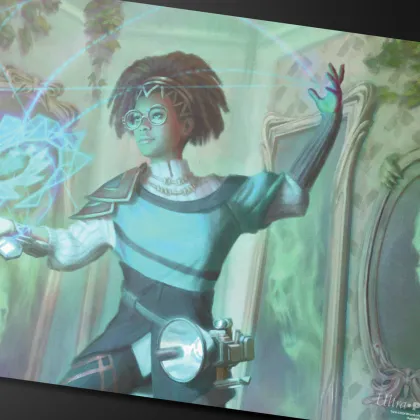 Ultra Pro Magic: The Gathering - Duskmourn: House of Horror Commander Playmat: Zimone, Mystery Unraveler