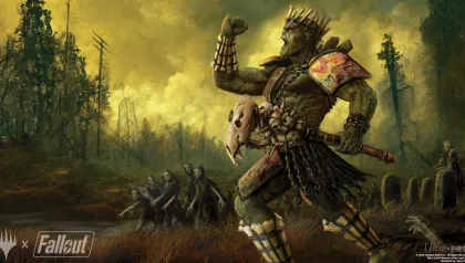 Ultra Pro Magic: The Gathering Universes Beyond - Fallout Commander Playmat: West Tek Tyrant / Grave Titan