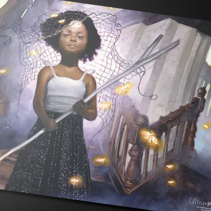 Ultra Pro Magic: The Gathering - Duskmourn: House of Horror Commander Playmat: Aminatou, Veil Piercer