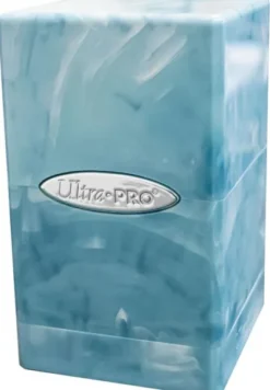 Ultra Pro - Marble Satin Tower Deckbox: Light Blue / White