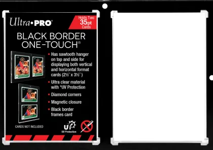Ultra Pro - ONE-TOUCH Black Border Magnetic 2-Card Holder (35 pt)