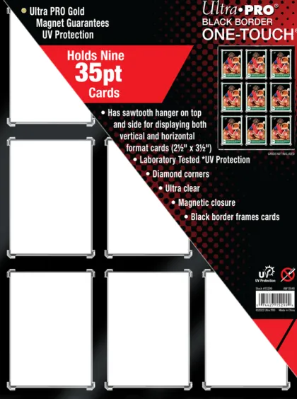 Ultra Pro - ONE-TOUCH Black Border Magnetic 9-Card Holder (35 pt)