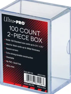 Ultra Pro - 2-Piece 100-Count Storage Box: Clear