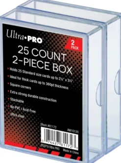 Ultra Pro - 2-Piece 25-Count Storage Box: Clear (2 stuks)