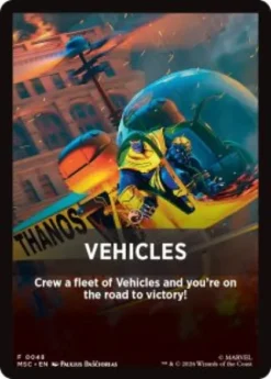 Vehicles front card - Marvel Super Heroes Commander
