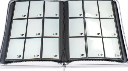 Vivid 9 Pocket Zippered Pro Binder - White