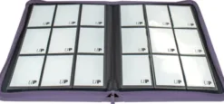 Vivid 9 Pocket Zippered Pro Binder - Purple