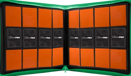 Vivid Pro 12 Pocket Zippered Binder: Green