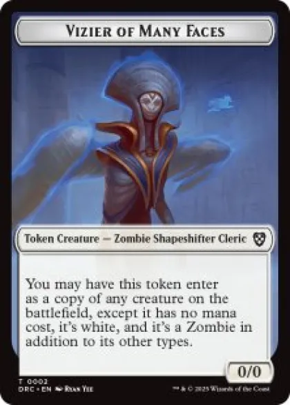 Vizier of Many Faces token (0/0) - Aetherdrift Commander