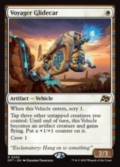 Voyager Glidecar (foil) - Aetherdrift Planeswalker Stamped
