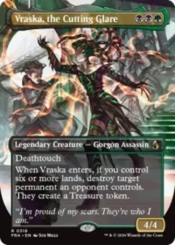 Vraska, the Cutting Glare (borderless) - Reality Fracture Varianten