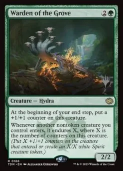 Warden of the Grove (foil) - Tarkir: Dragonstorm Planeswalker Stamped