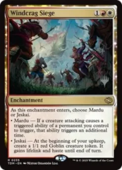 Windcrag Siege (foil) - Tarkir: Dragonstorm Planeswalker Stamped