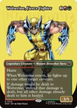 Wolverine, Fierce Fighter (foil) (borderless) - Marvel Super Heroes Varianten