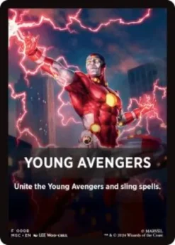 Young Avengers front card (#08) - Marvel Super Heroes Commander