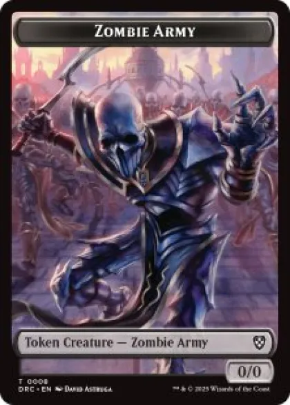 Zombie Army token (#8) (foil) (0/0) - Aetherdrift Commander