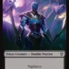 Zombie Warrior token (#9) (foil) (4/4) - Aetherdrift Commander